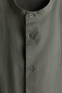 Regular-Fit Linen-Blend Shirt
