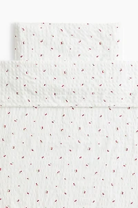 Seersucker Crib Duvet Cover Set