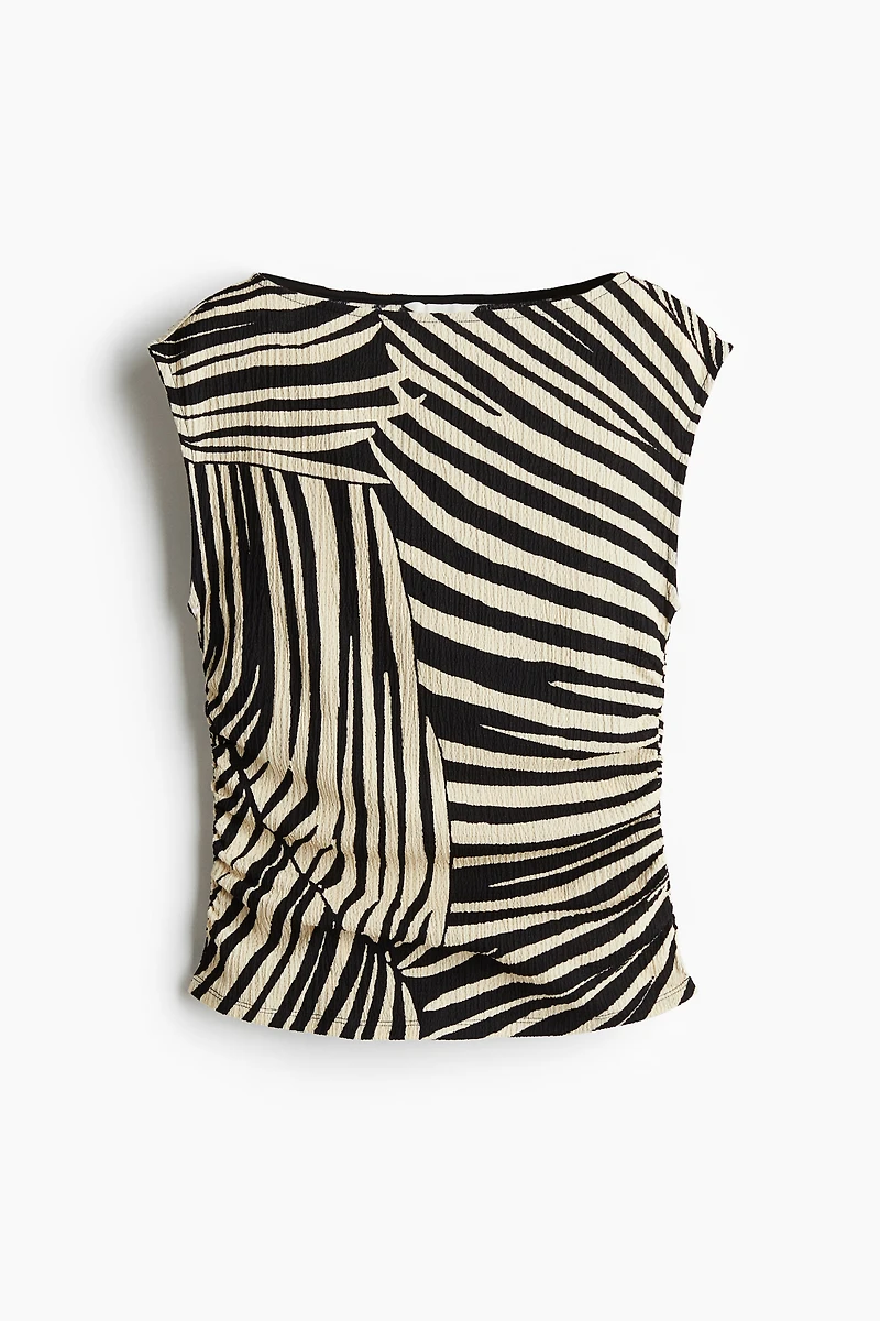 Textured jersey top