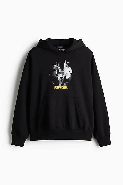 Oversized Fit Printed Hoodie