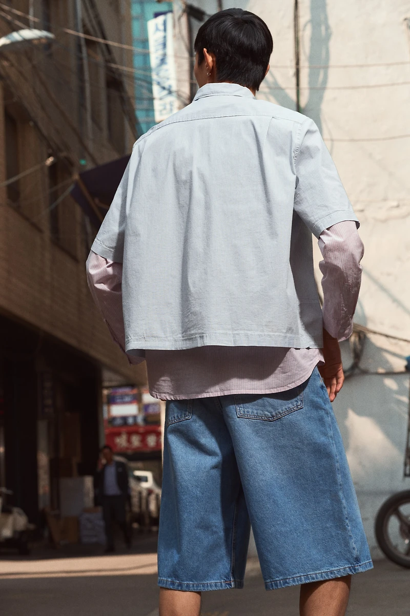Chemise à manches courtes ample