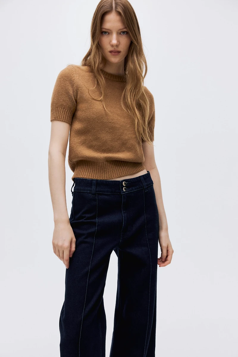 Wide High Ankle Jeans