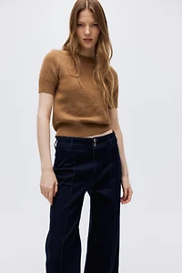 Wide High Ankle Jeans