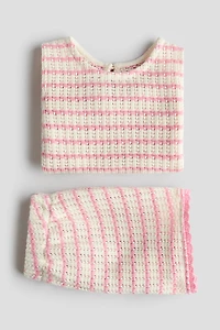 2-Piece Textured-Knit Set
