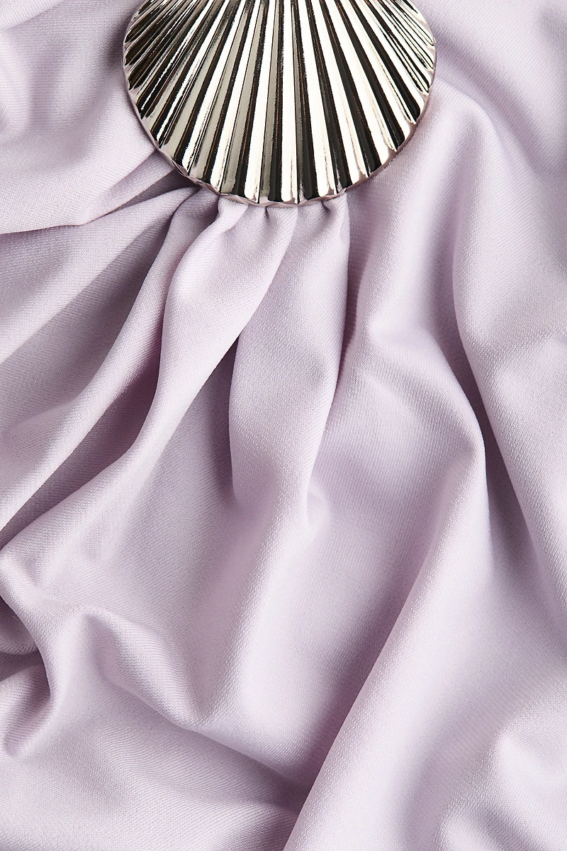 Draped One-Shoulder Dress