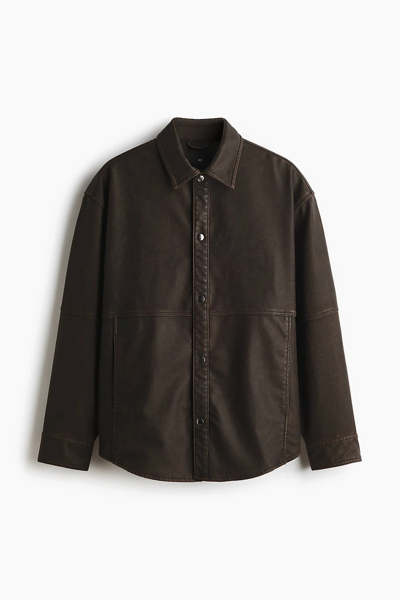Regular-Fit Coated Overshirt