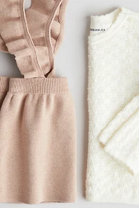2-Piece Cotton-Knit Top and Skirt Set