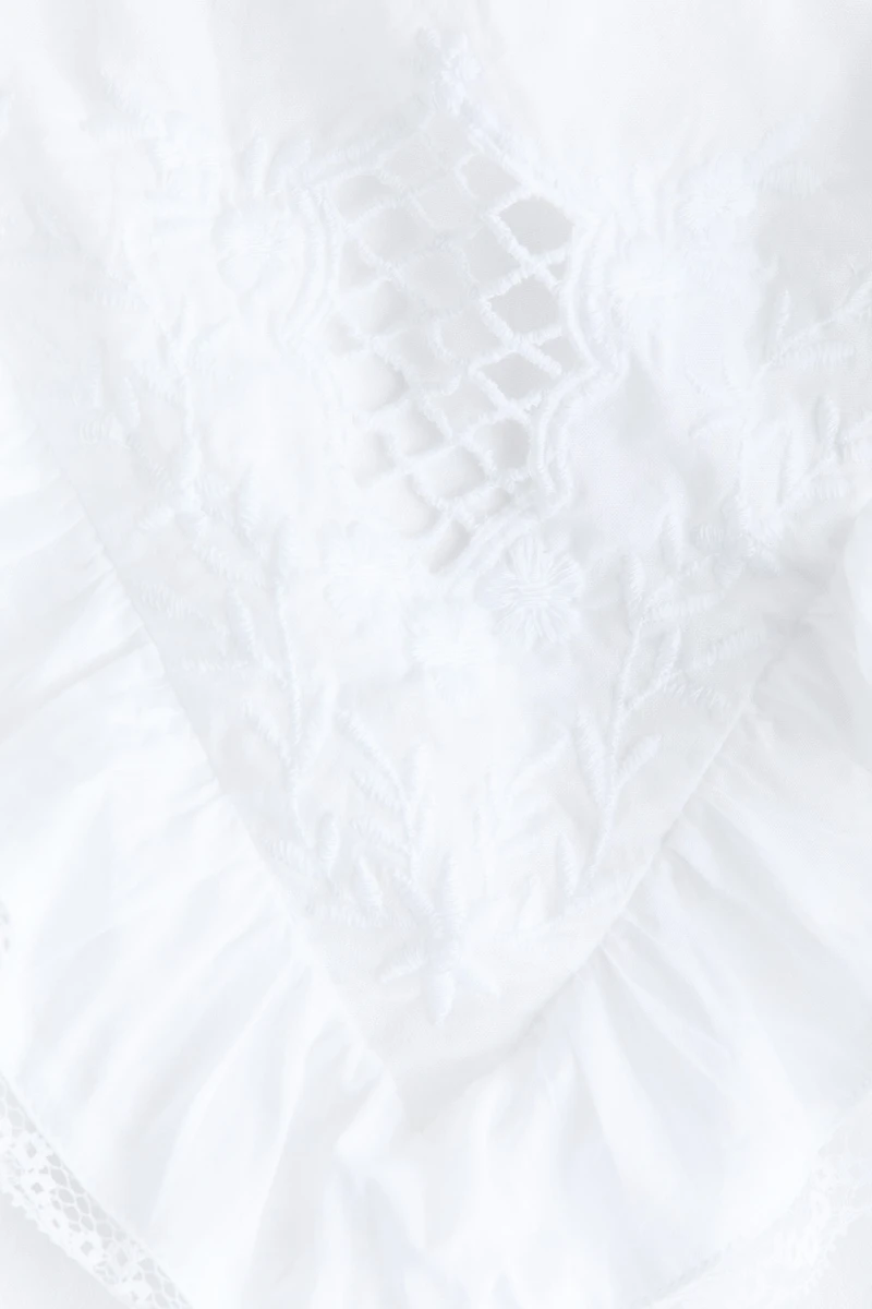 Ruffle-Trimmed Strappy Top