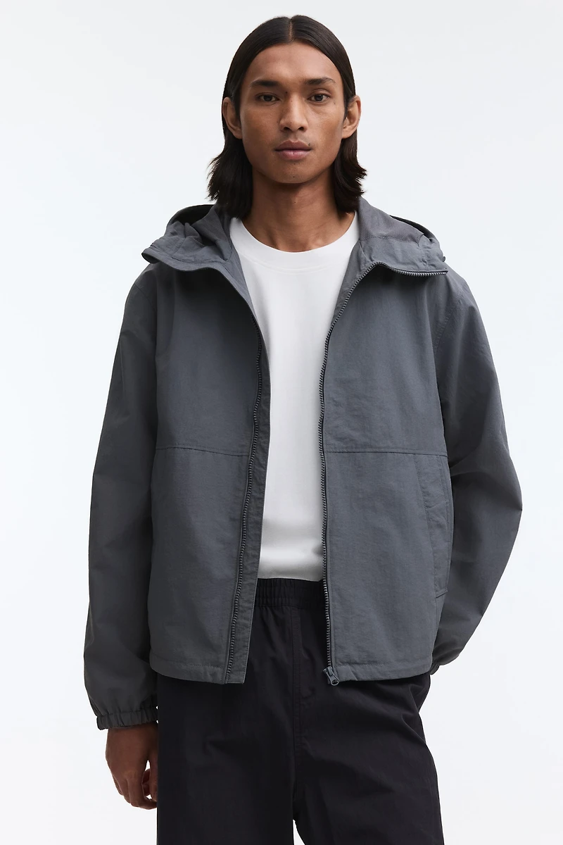 Water-Repellent Nylon Windbreaker