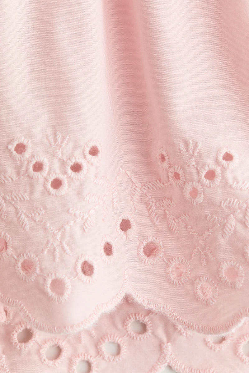 Shorts with Eyelet Embroidery