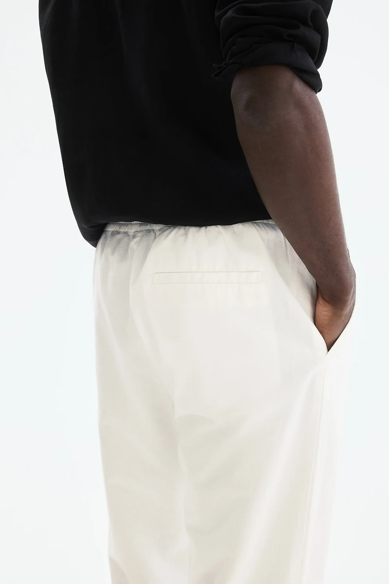 Regular-Fit Linen-Blend Pants