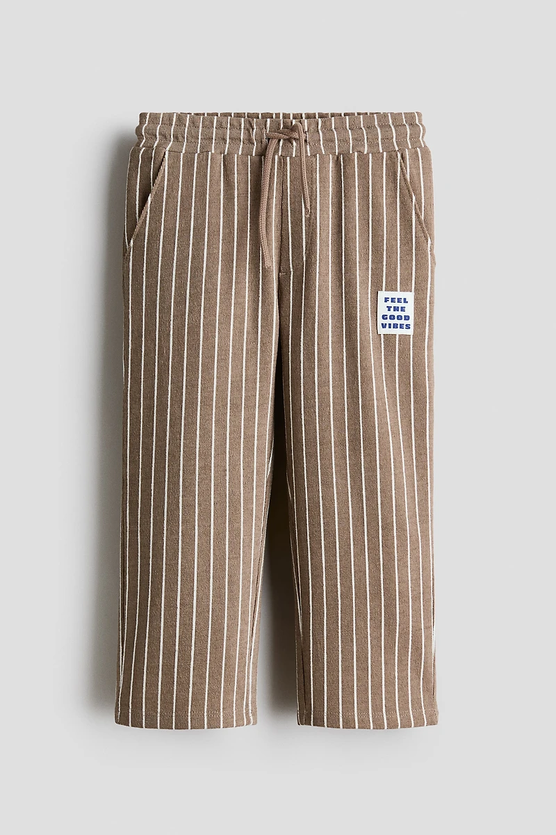 Pantalon à cordon en jersey texturé
