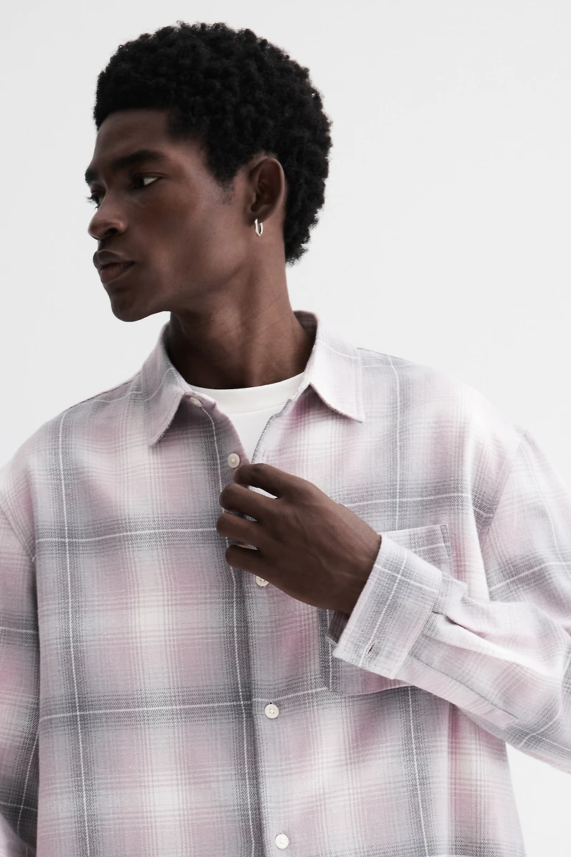 Loose-Fit Flannel Shirt