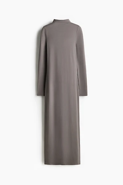 Mock Turtleneck Maxi Dress