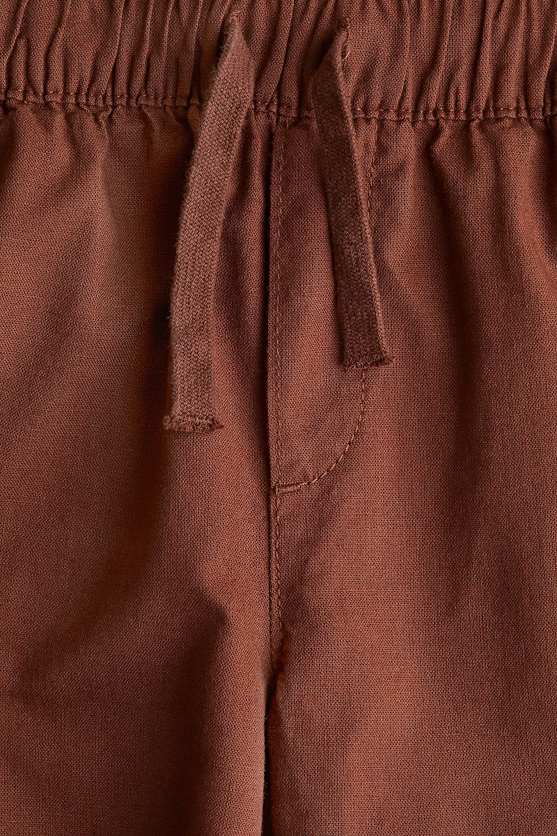 Linen-Blend Shorts