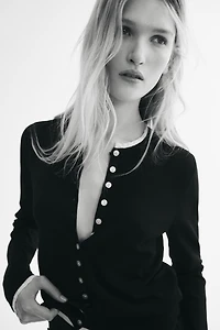 Lace-Trimmed Cardigan