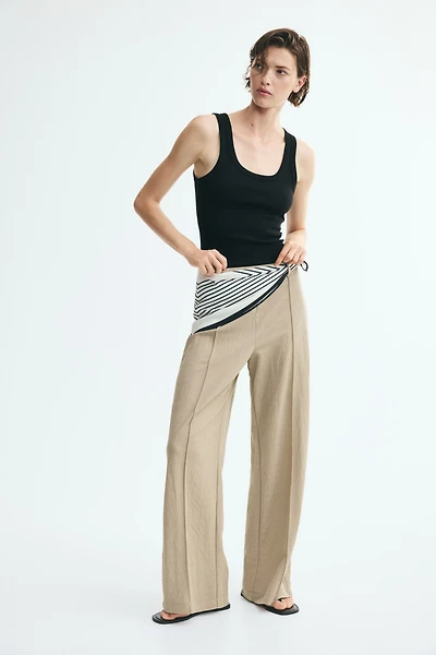 Scarf-Detail Pants
