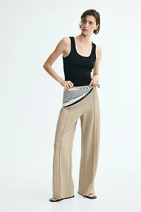 Scarf-Detail Pants