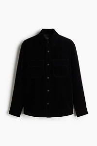 Regular Fit Velvet Overshirt