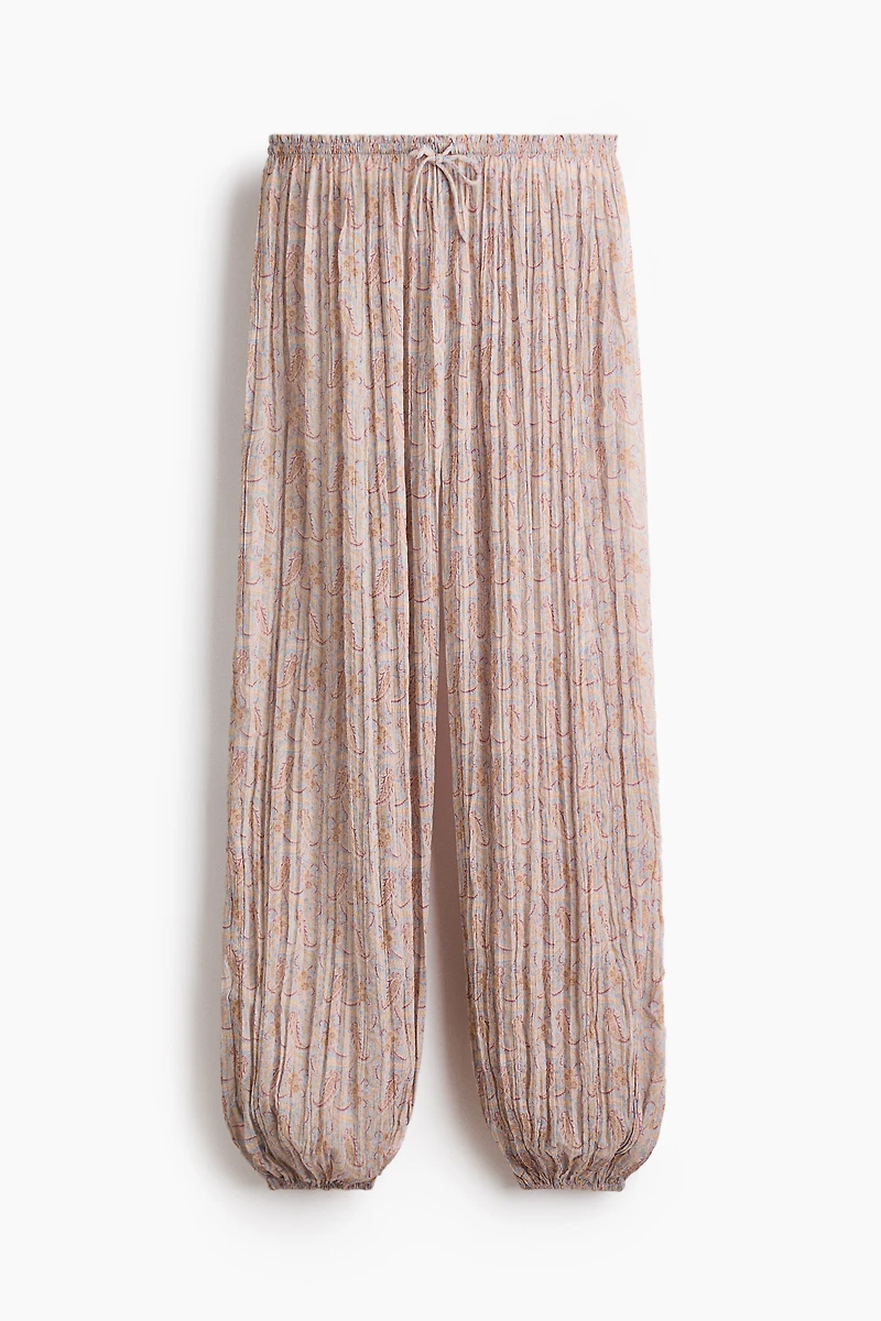 Pantalon de plage froissé avec jambes ballon