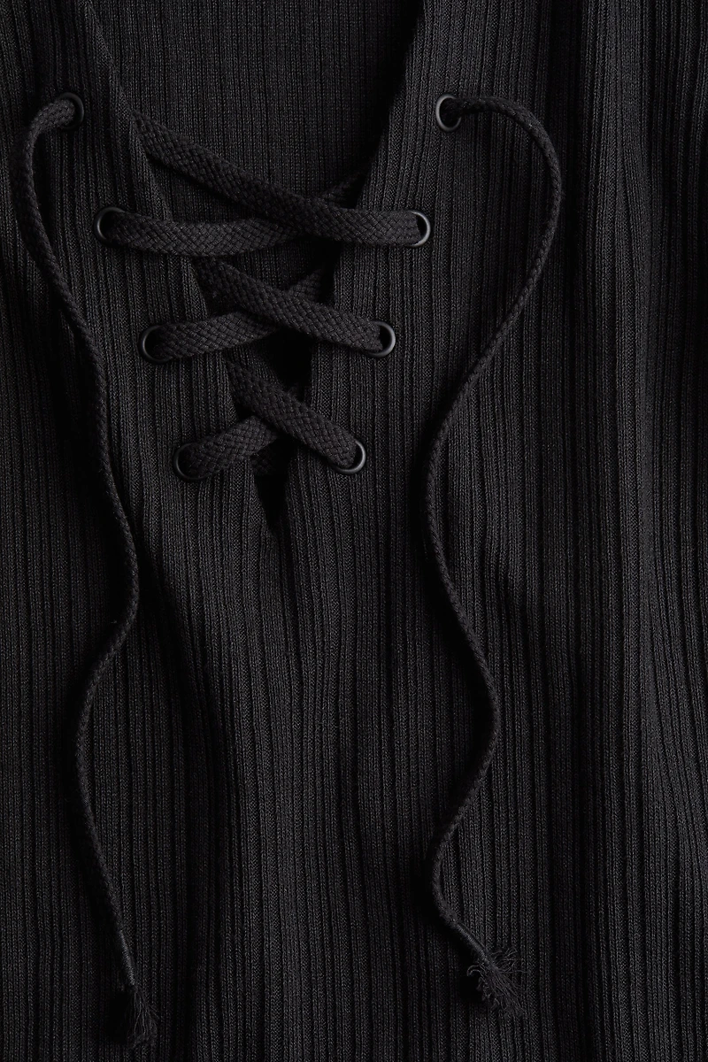 Lacing-Detail Bodycon Dress