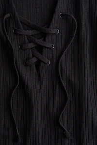 Lacing-Detail Bodycon Dress