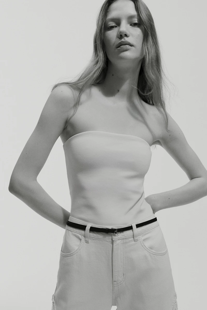 Ceinture en cuir fendu