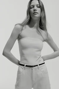 Ceinture en cuir fendu