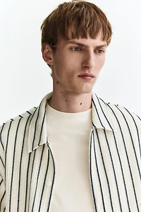 Chemise classique en tricot texturé