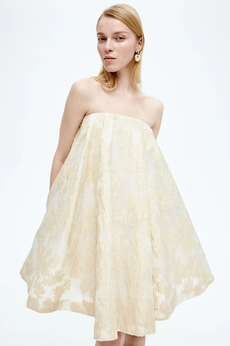 Jacquard-Weave Mini Dress