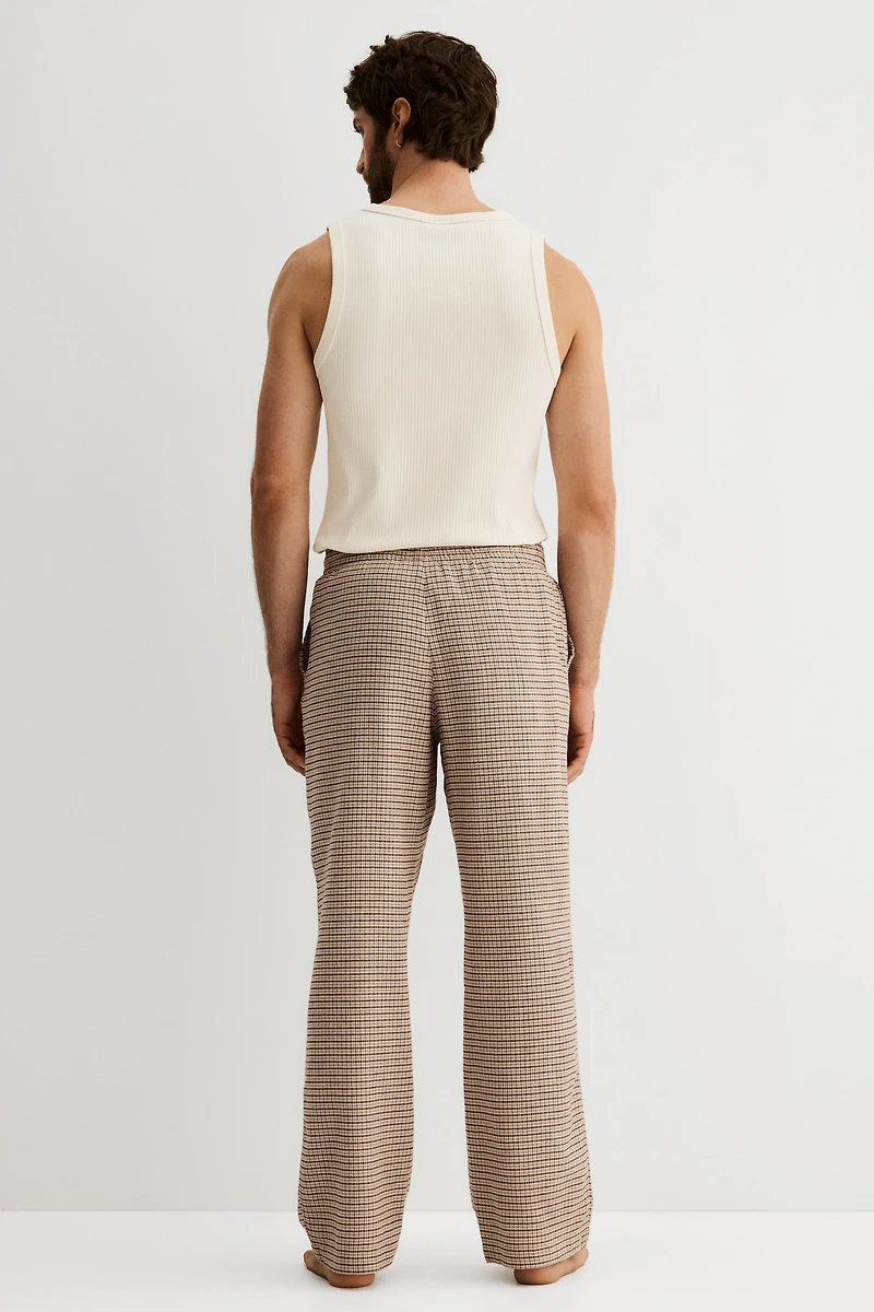 Pantalon décontracté en flanelle