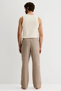 Pantalon décontracté en flanelle