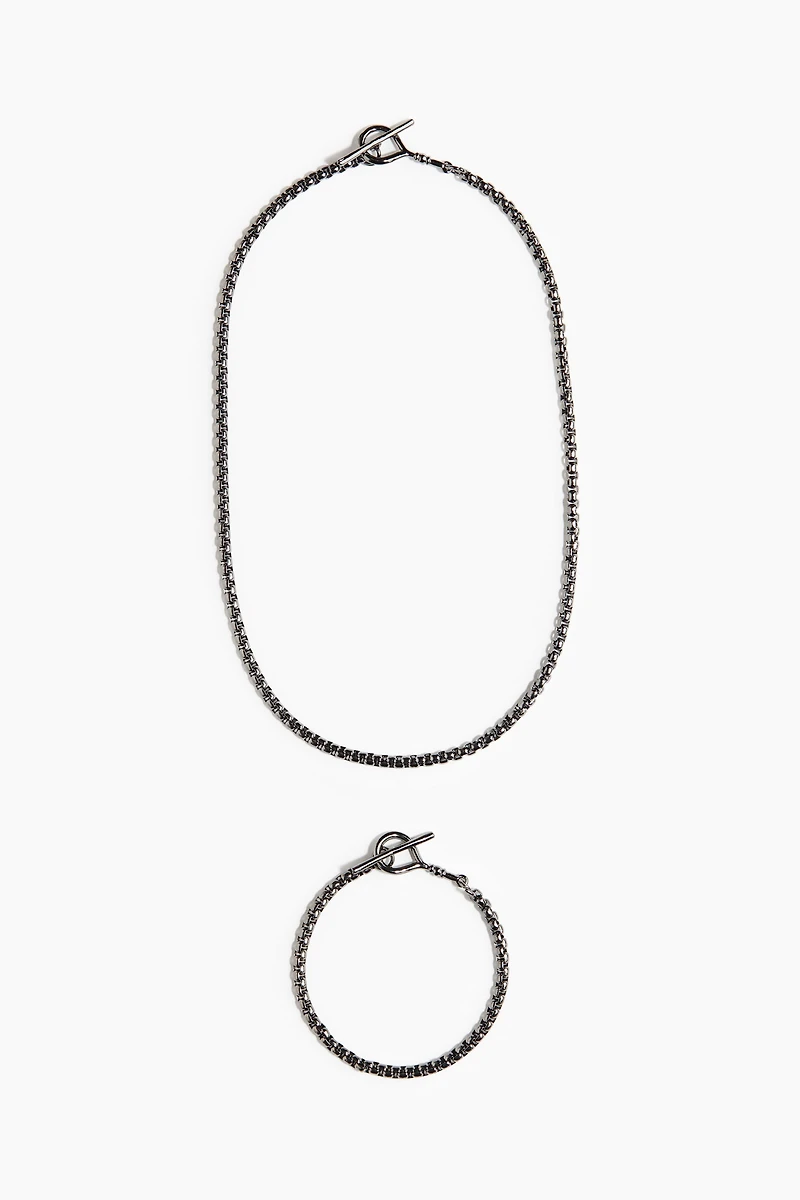 Lot de 2, collier et bracelet