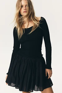 Rib-Knit Off-the-Shoulder Top