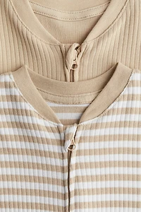 Lot de 2 pyjamas à motif en coton