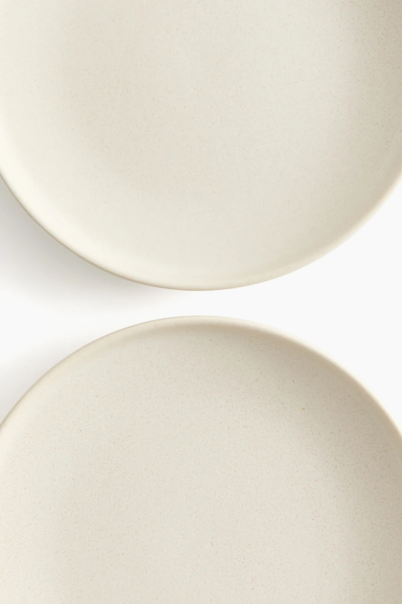 Lot de 2 petites assiettes avec glaçure réactive