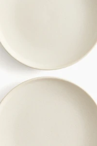 Lot de 2 petites assiettes avec glaçure réactive