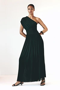 Draped One-Shoulder Dress