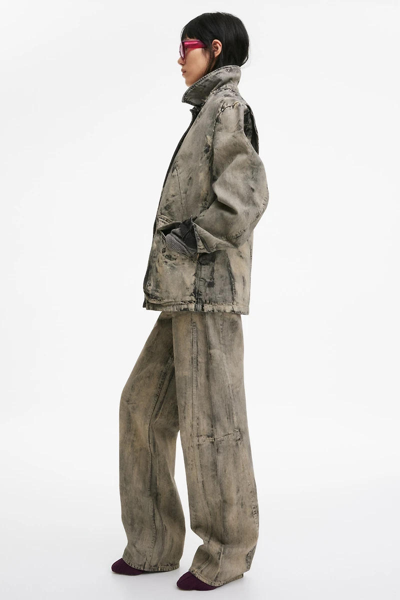 Painted-Look Denim Jacket