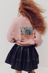 Oversized Sweatshirt with Printed Motif