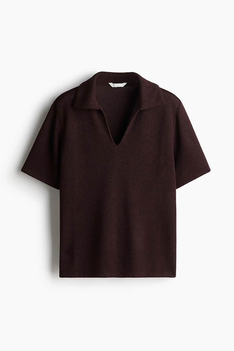 Knit Top with Collar