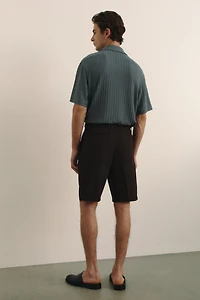 Relaxed-Fit Twill Bermuda Shorts