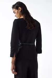 Veston en coton avec encolure carrée