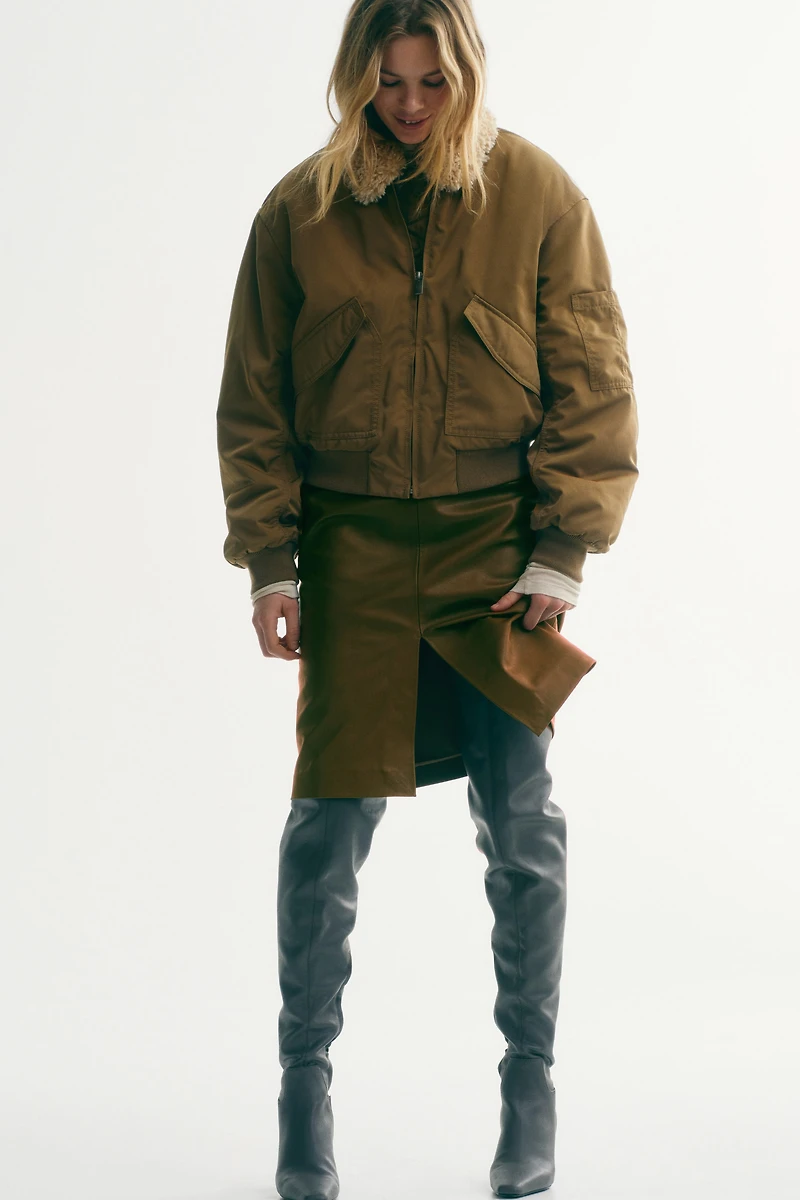 Blouson aviateur avec col