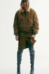 Blouson aviateur avec col