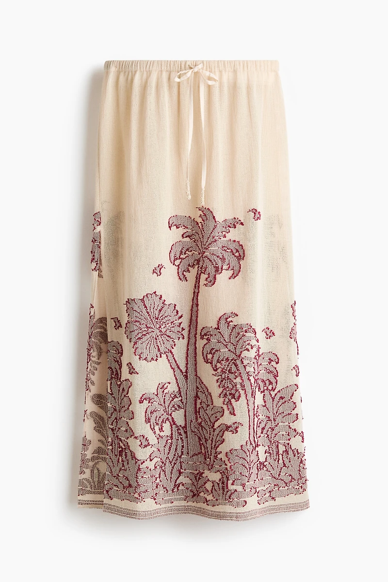 Jacquard-Weave Cotton Beach Skirt