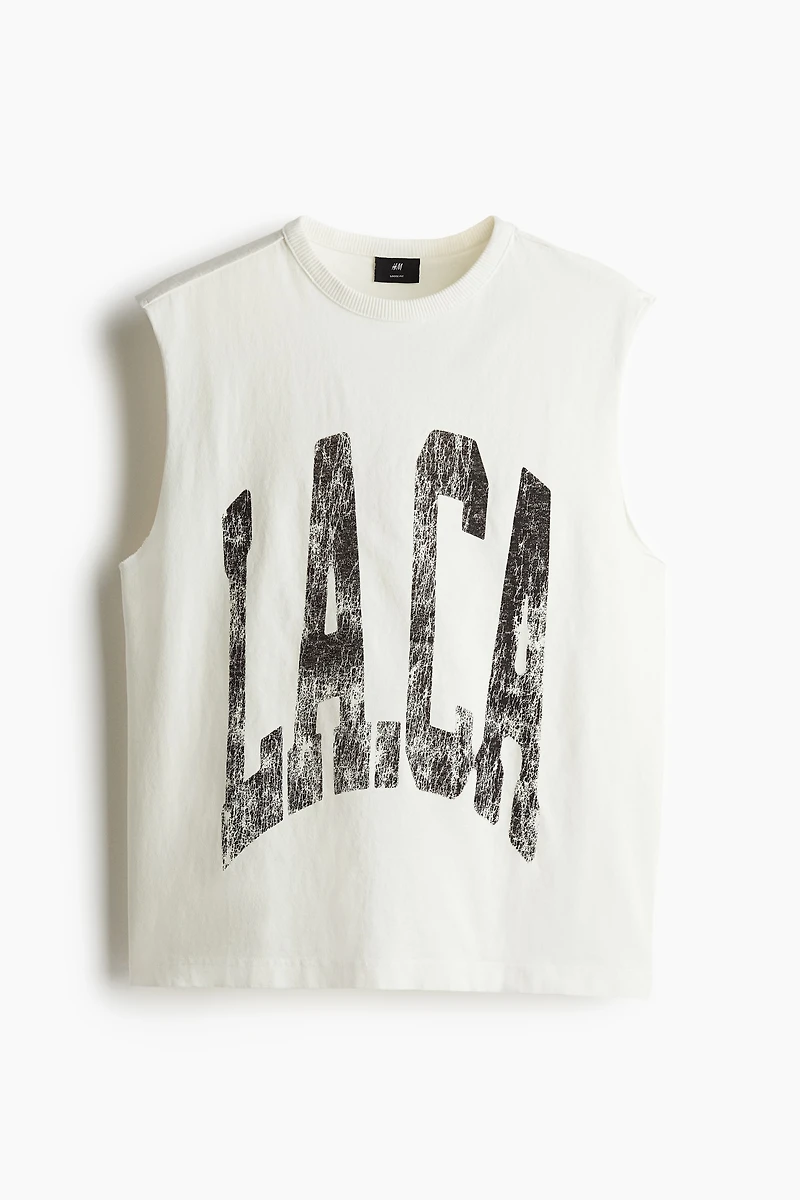 Loose-Fit Printed Tank Top