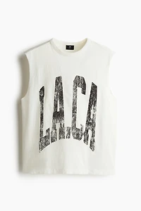 Loose-Fit Printed Tank Top