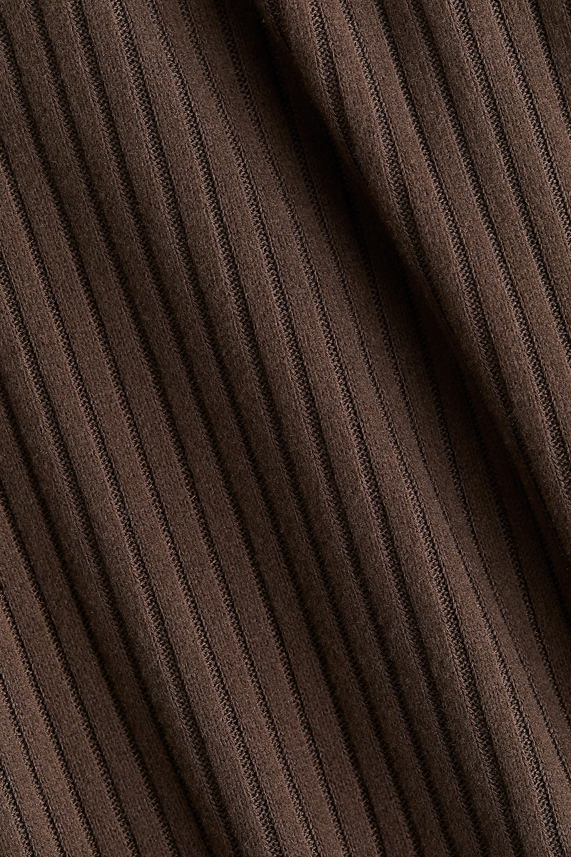 Wide-Leg Rib-Knit Pants