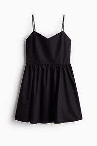 Cotton Dress with Flared Skirt